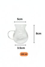 6lı Bambu Servis Tabaklı Çay Kahve Bardağı 150ml - Görsel 4