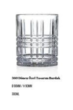 360 Dönen Kokteyl & Viski Bardağı 2'li Set - 300ml - Görsel 3