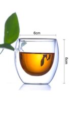 6'lı Çift Cidarlı Espresso Bardağı Seti - 80ml Cam Fincan - Görsel 4