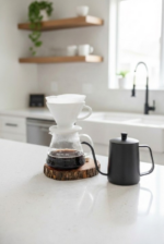 V60 Kahve Demleme Seti - 600ml Cam Servis & Seramik Fincan - Görsel 6