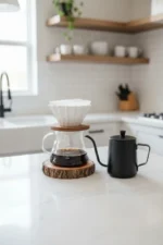 V60 Kahve Demleme Seti - 600ml Cam Servis & Dripper - Görsel 7