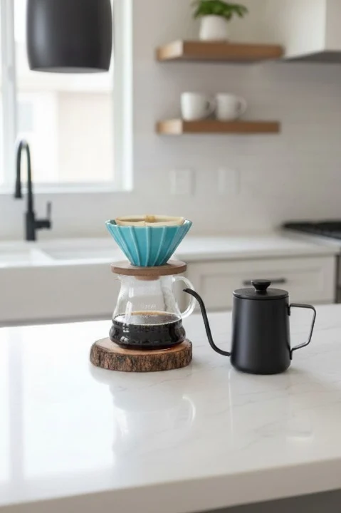 gemini-generated-image-kfpilykfpilykfpi-cleanup V60 Kahve Demleme Seti - 600ml Cam Servis & Dripper - Görsel 1