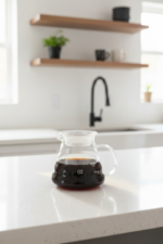 V60 Kahve Demleme Seti - 600ml Cam Servis & Seramik Fincan - Görsel 5